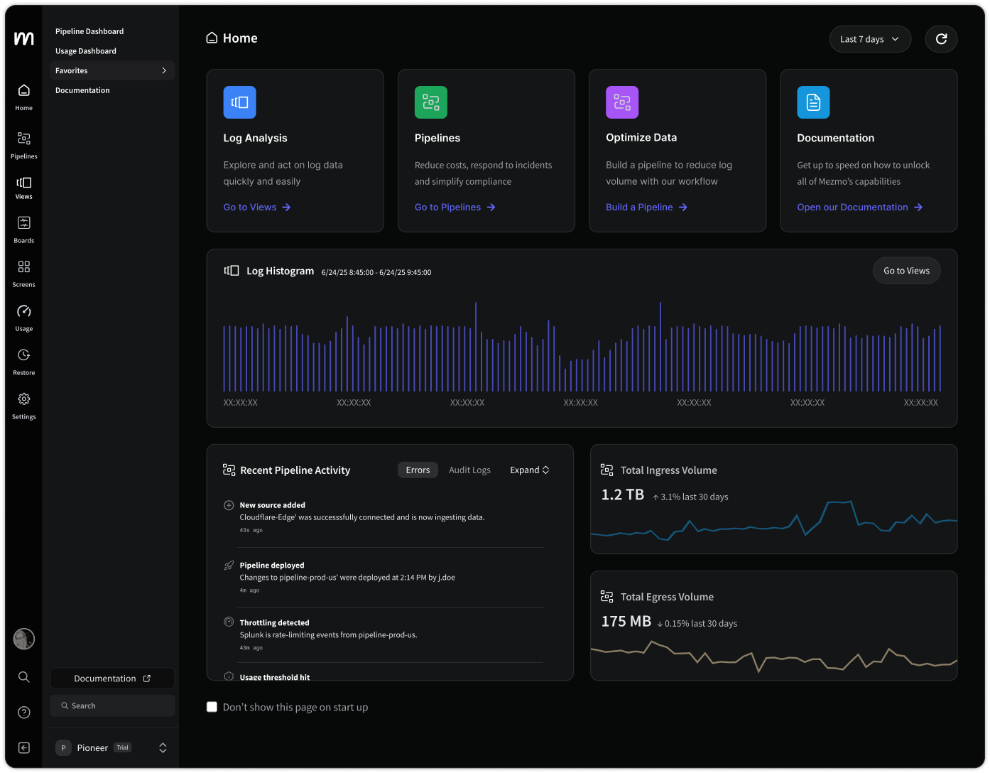 Mezmo Homepage Design