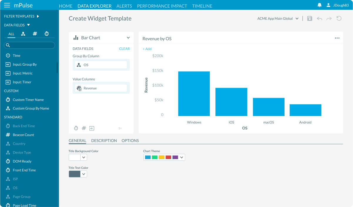 Image of the mpulse widget editor